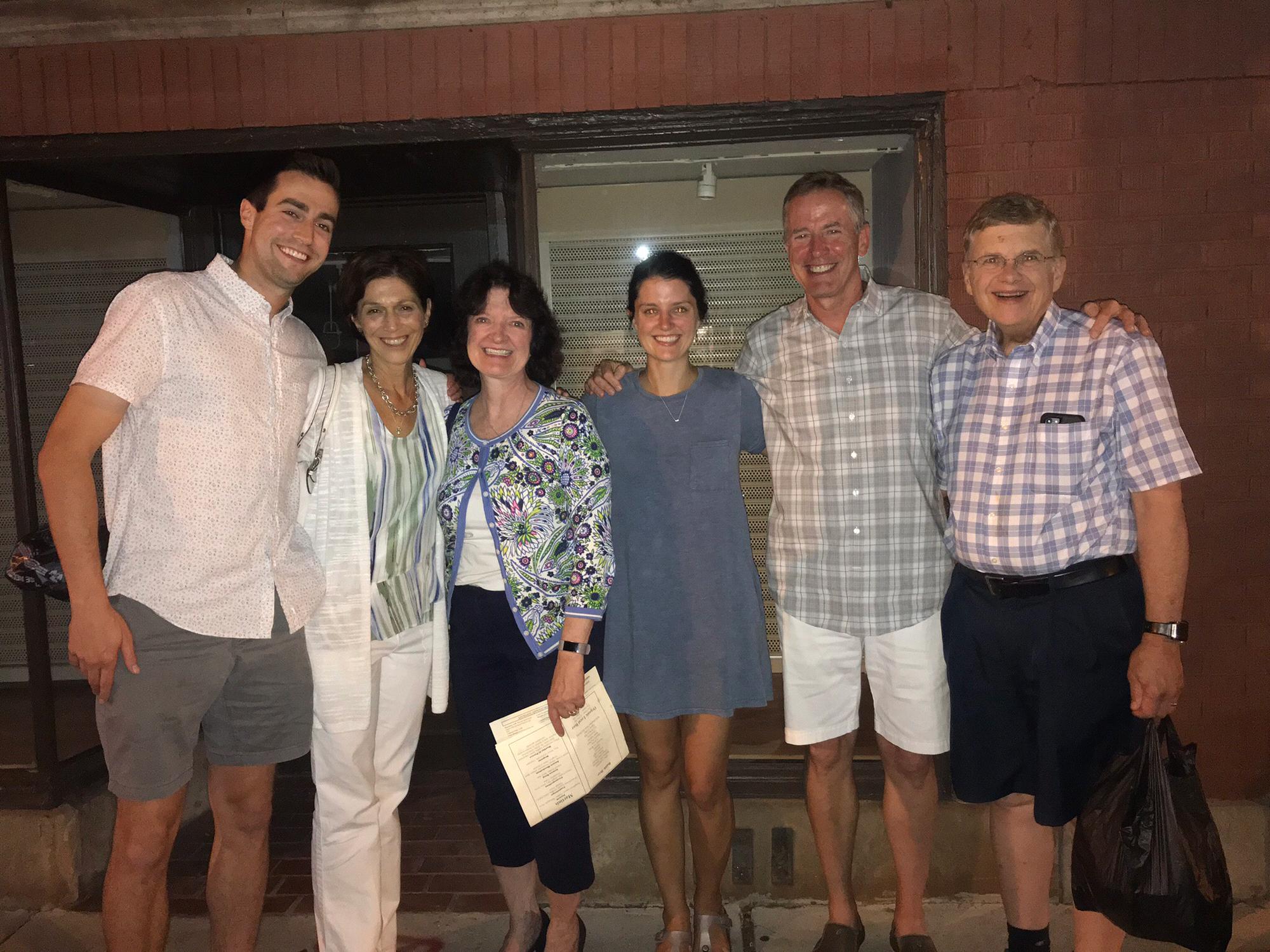 Celebration with the parents after Colleen’s big move to Chicago