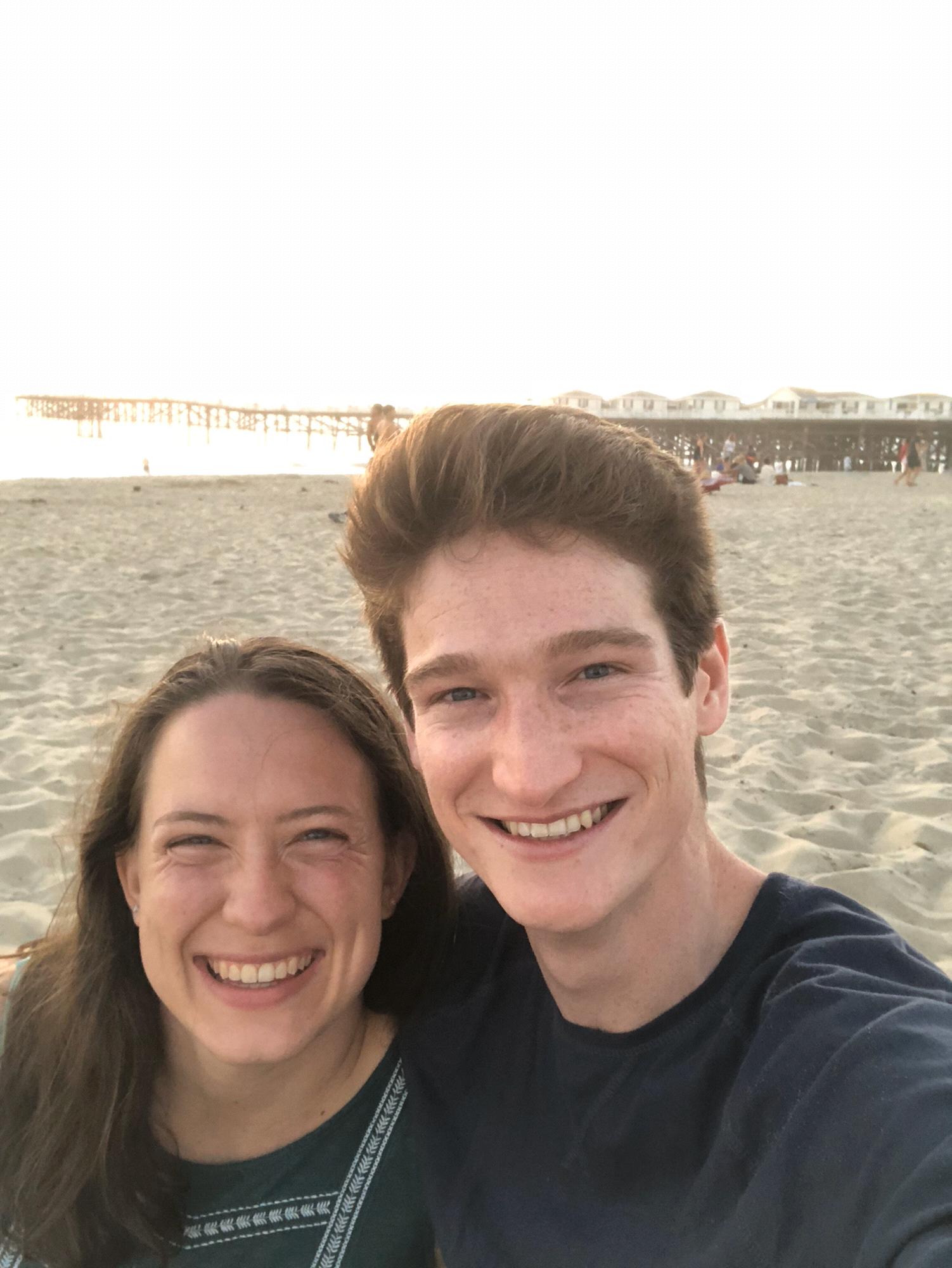 Pacific Beach right after Kristofer returned from his summer internship in Portland