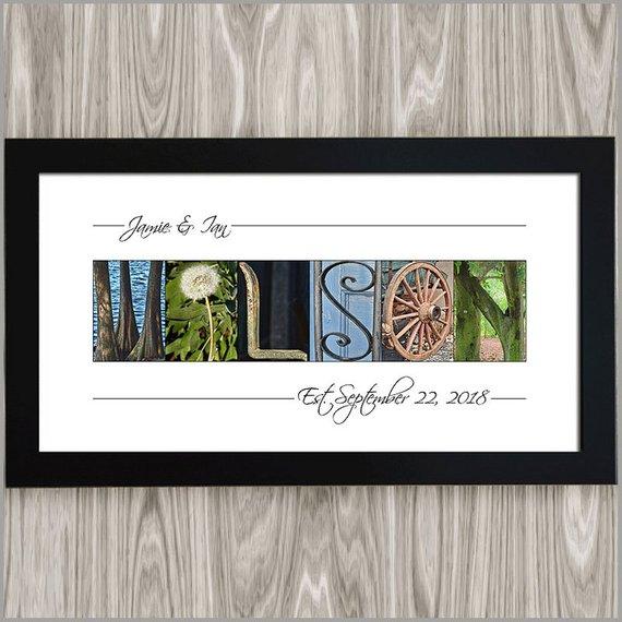 ALPHABET LETTER PHOTOGRAPHY - Personalized Name Print, Wedding Gift, Anniversary Gift