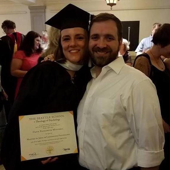 Dana's graduation for her Master's in Counseling Psychology, Summer 2017.