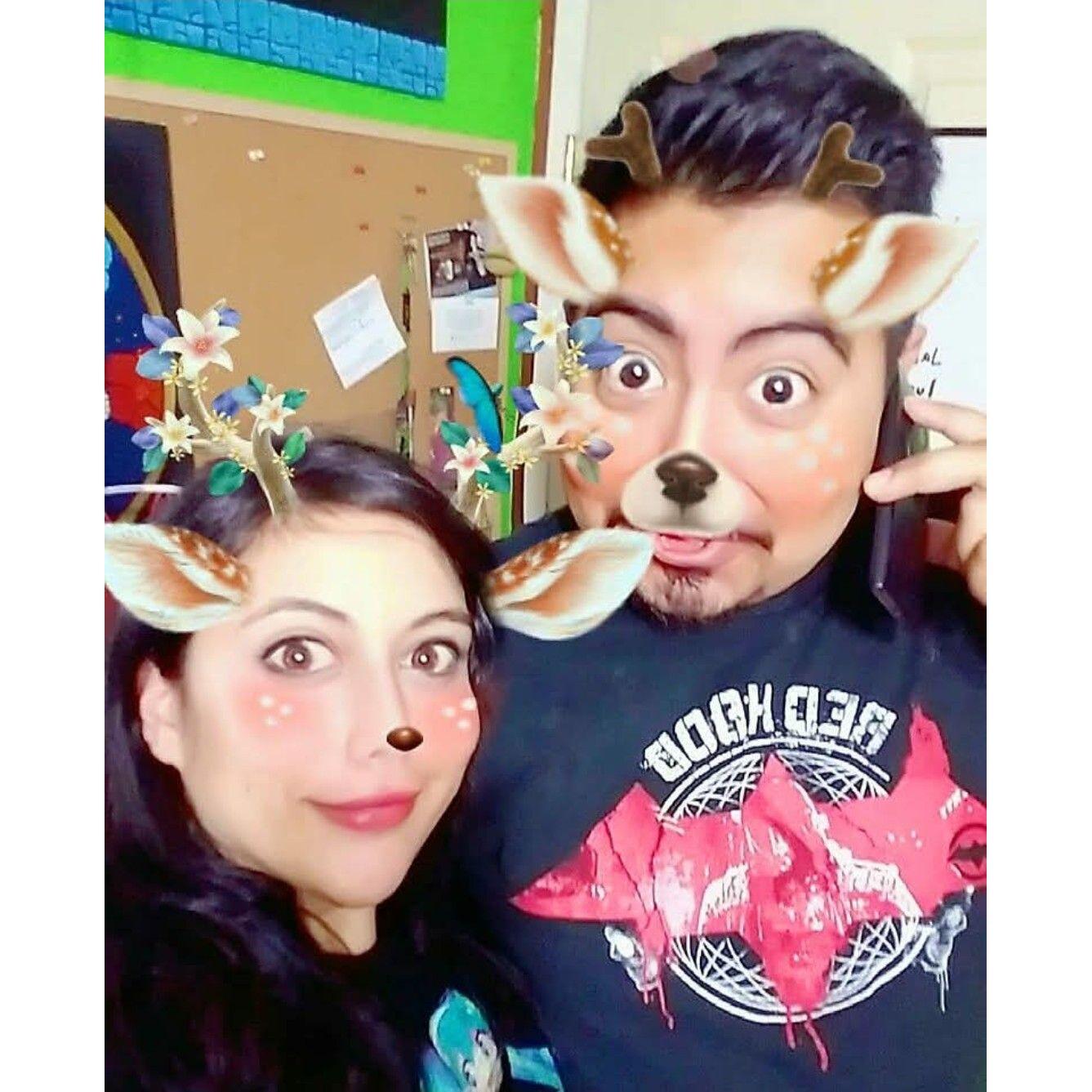 Two goofballs just being silly together, Andrea really loves this photo.