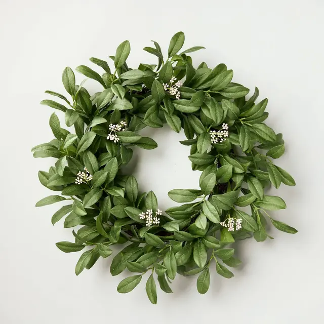 26" Seeded Green Leaf Wreath - Hearth & Hand™ with Magnolia