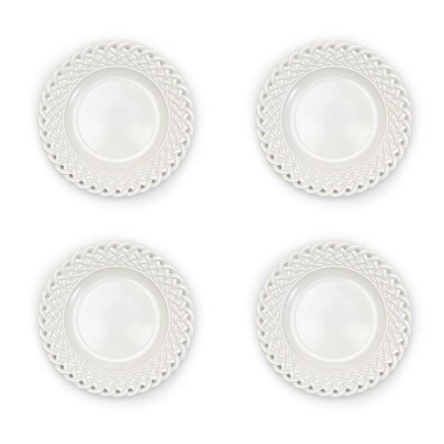 Two's Company Lattice Set Of 4 Salad / Dessert Plates