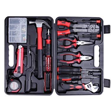 CARTMAN Tool Set 160pcs, General Household Hand Tool Kit with Plastic Toolbox, Electrician's Tools in Storage Case