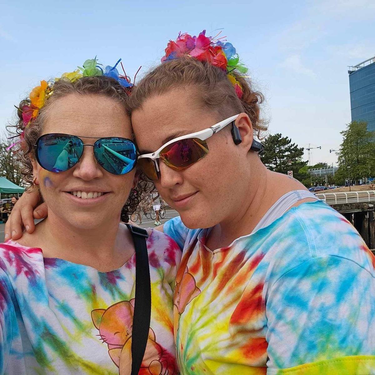 Celebrating the Pride Parade together
