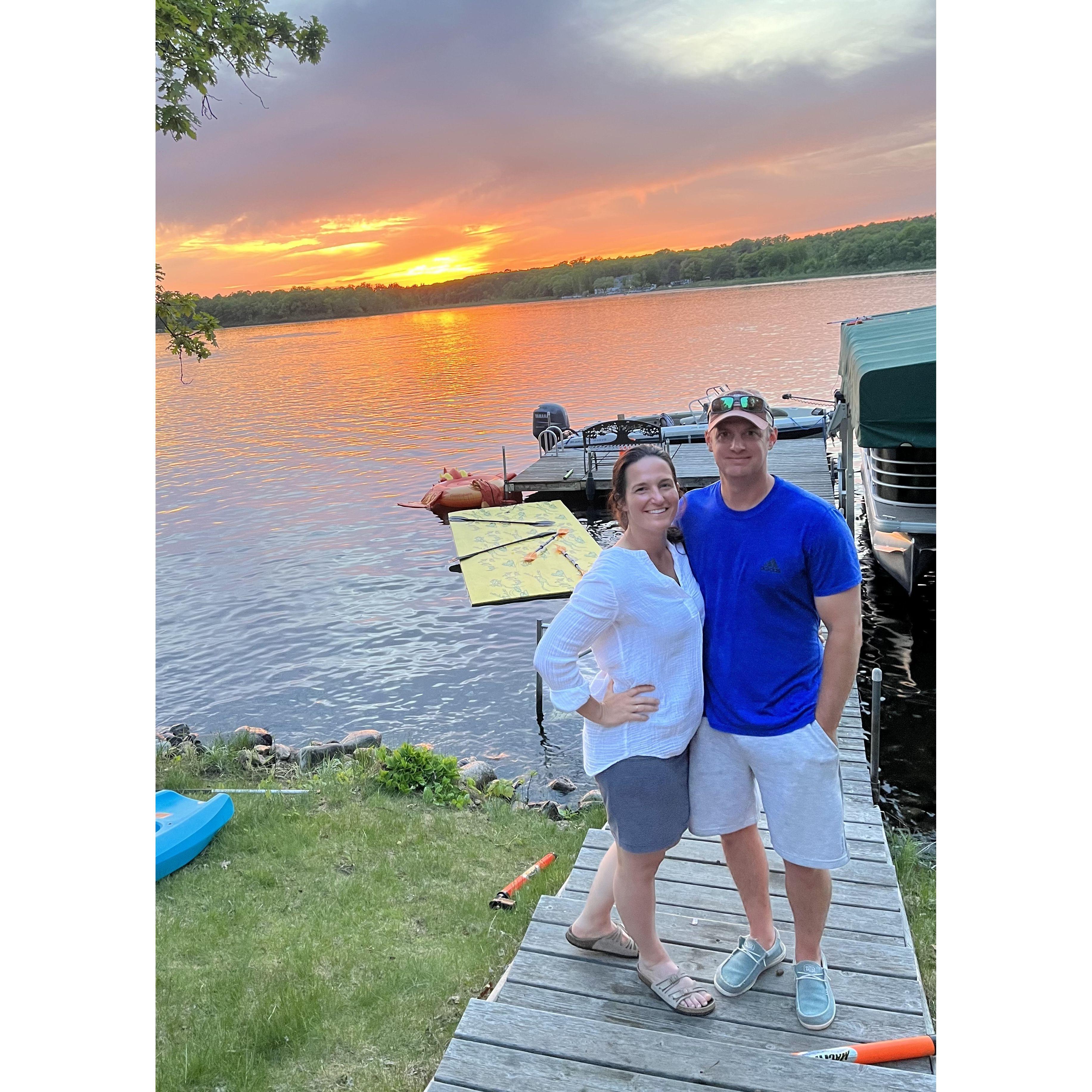 At the cabin in Garrison, MN.