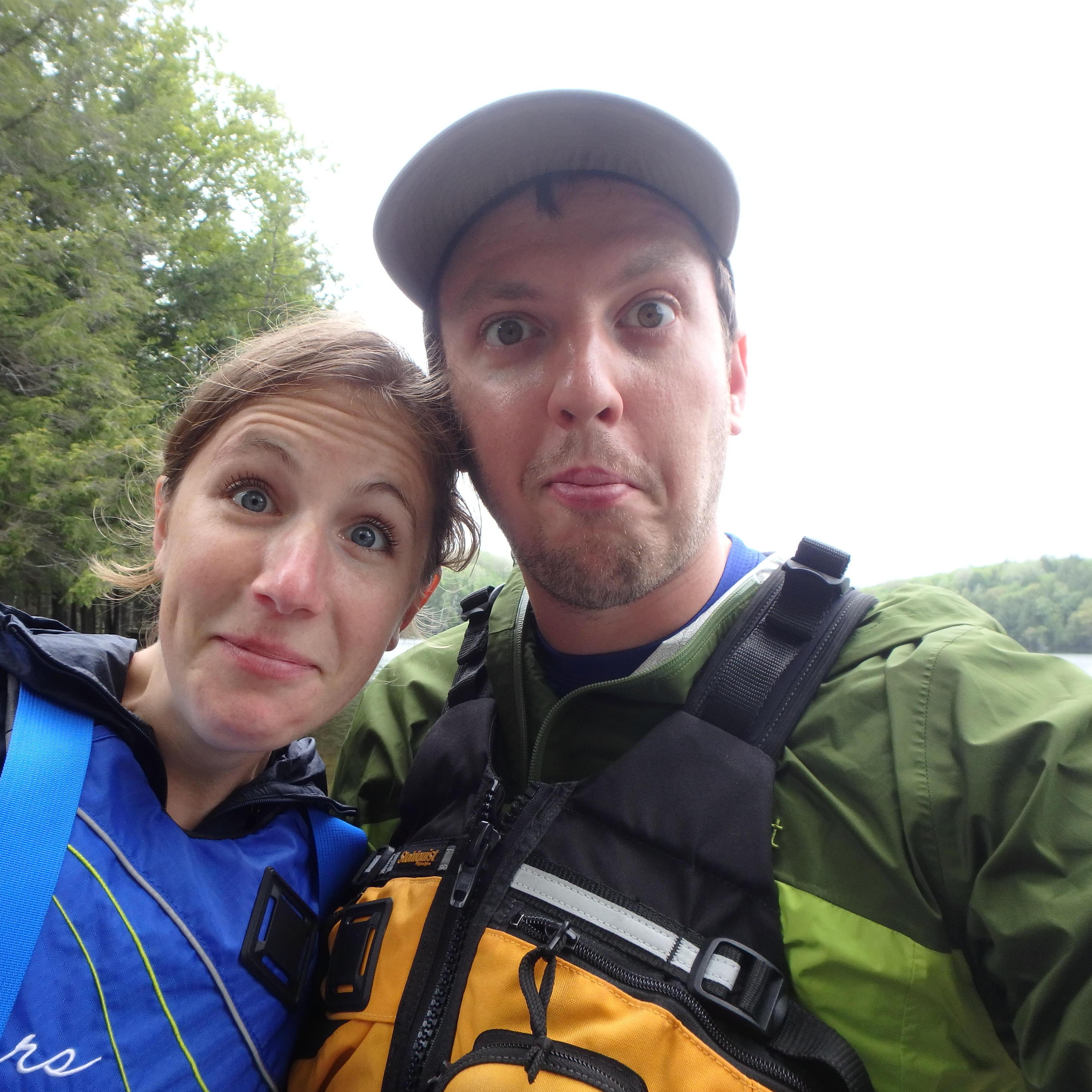 Being our goofy selves before paddling into the Sylvia Wilderness--one of our favorite places in the world. Jesse didn't know that Dane was going to propose in a few days on this trip! May 2016.
