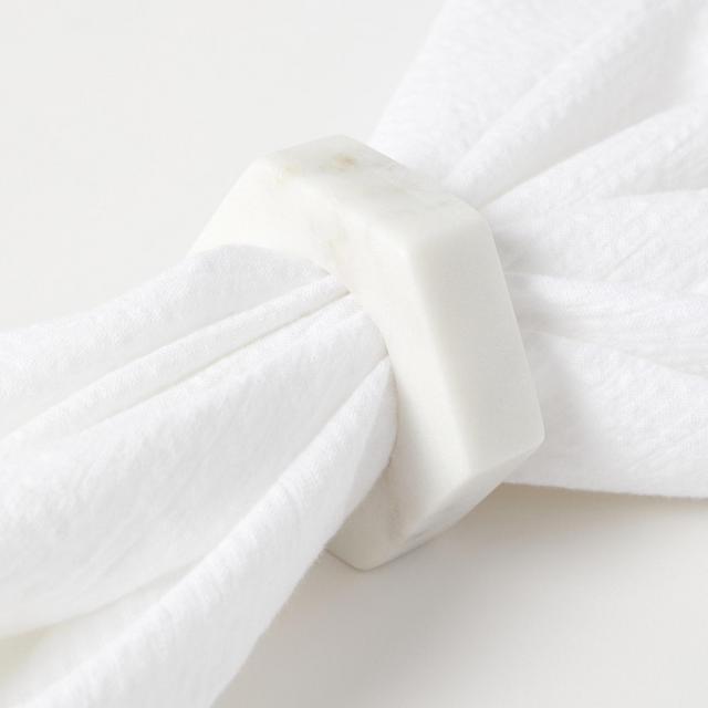 Marble Hexagon Napkin Ring