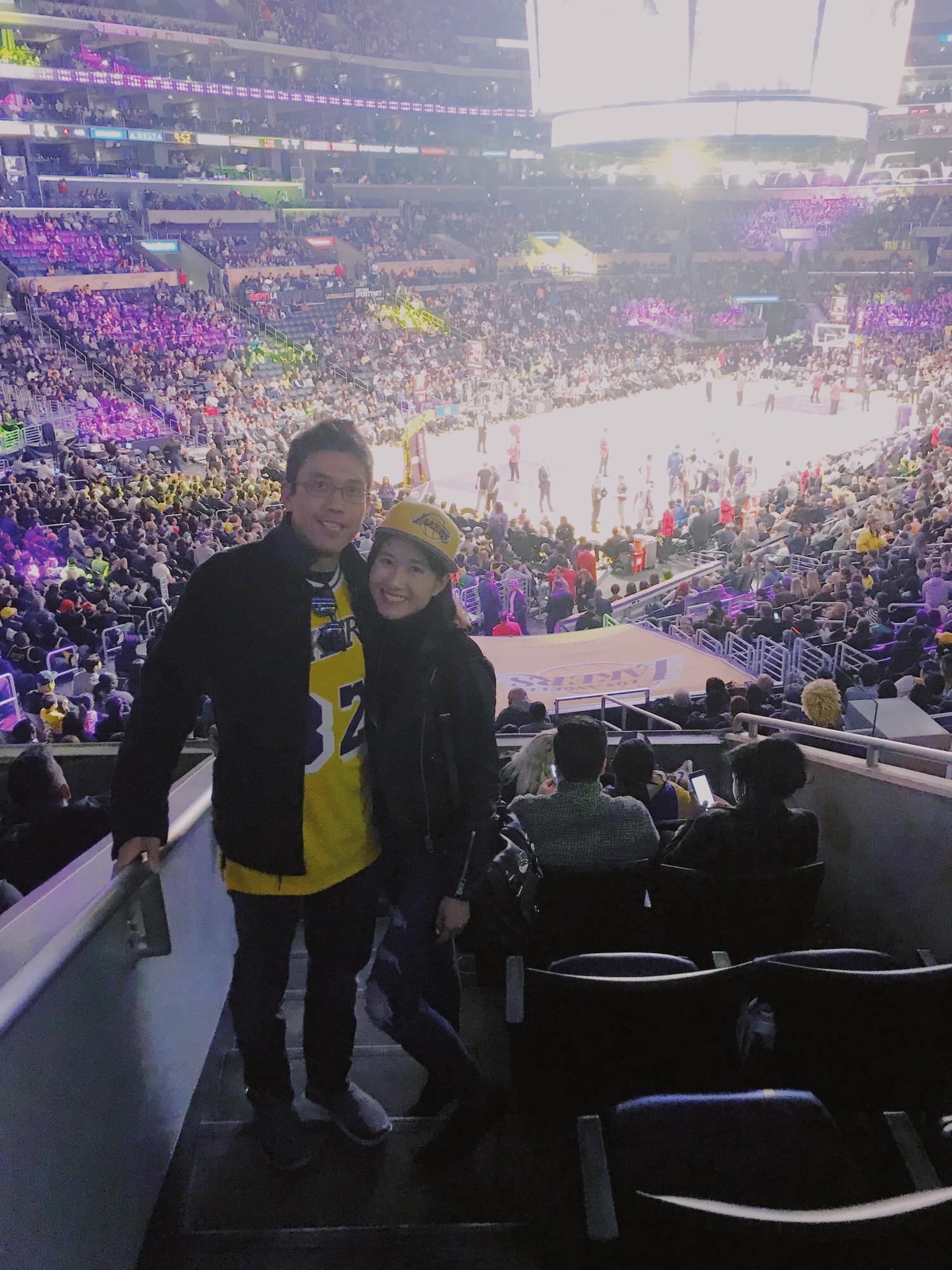 First NBA game together! Go Lakers!