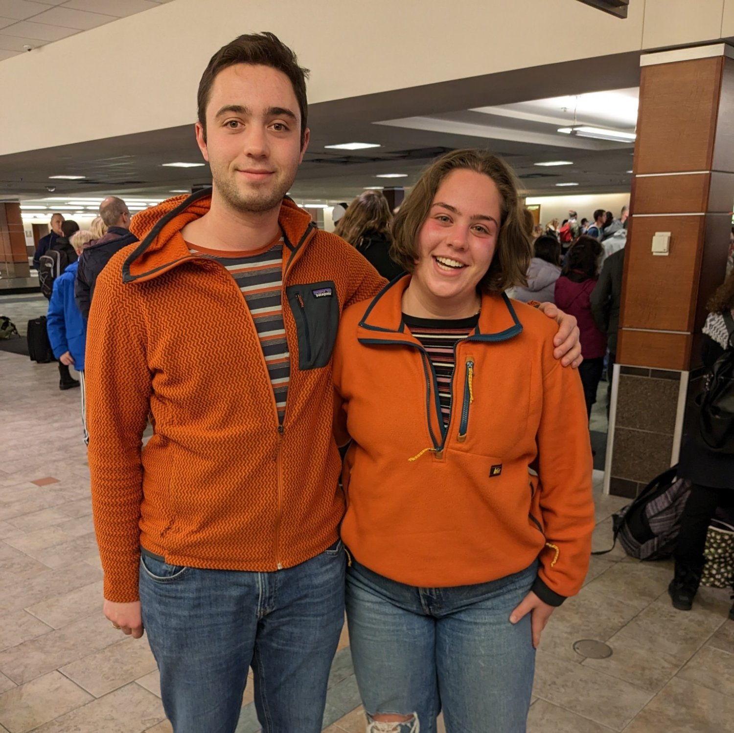 Jacob and Lily accidentally twinning!