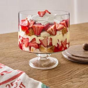 Wood + Glass Trifle Dish
