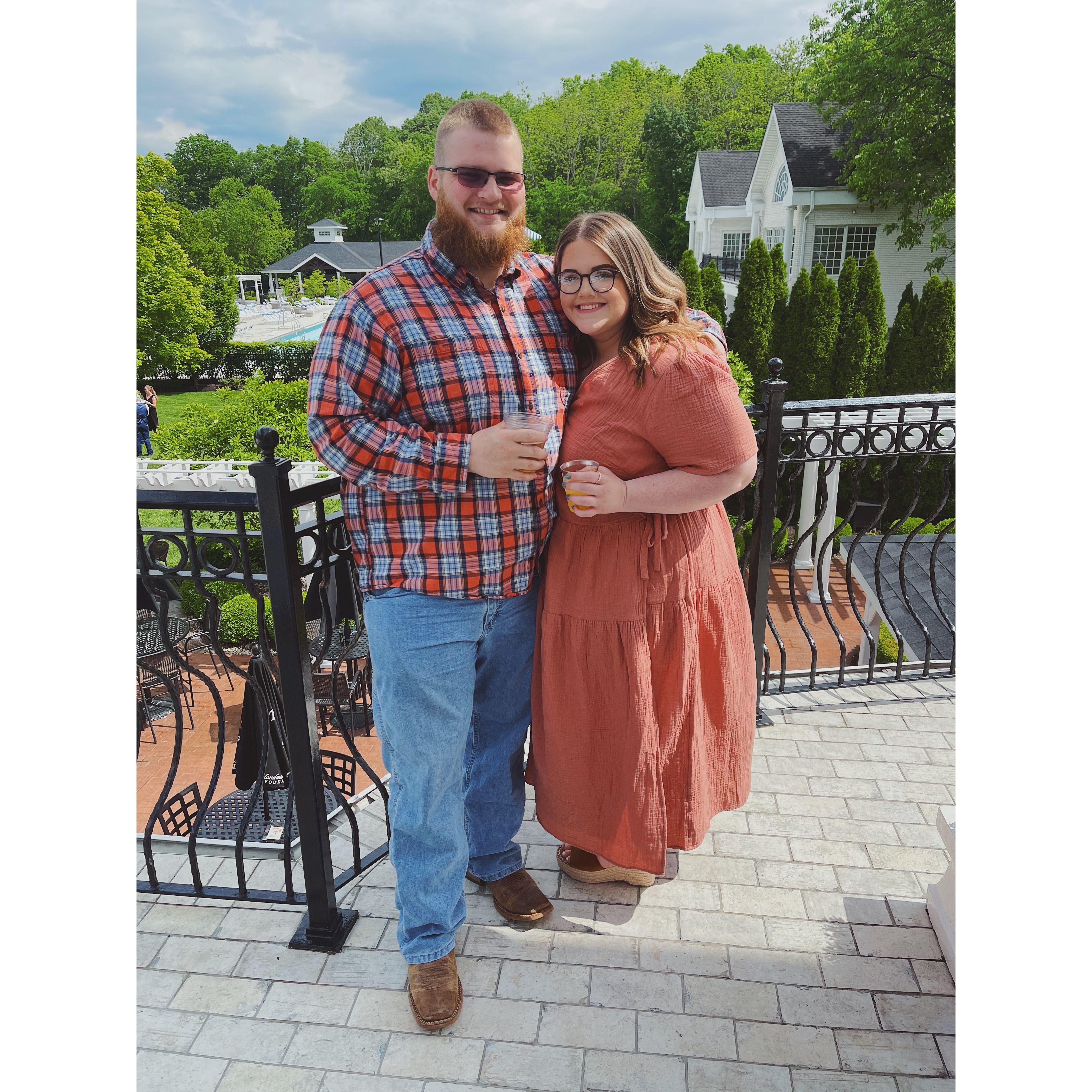 Our first wedding together.