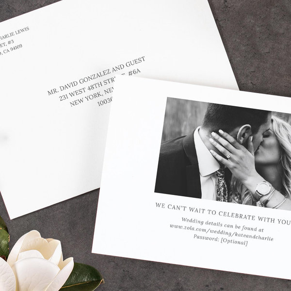 Stevens Border | Black | Zola Wedding Invitations