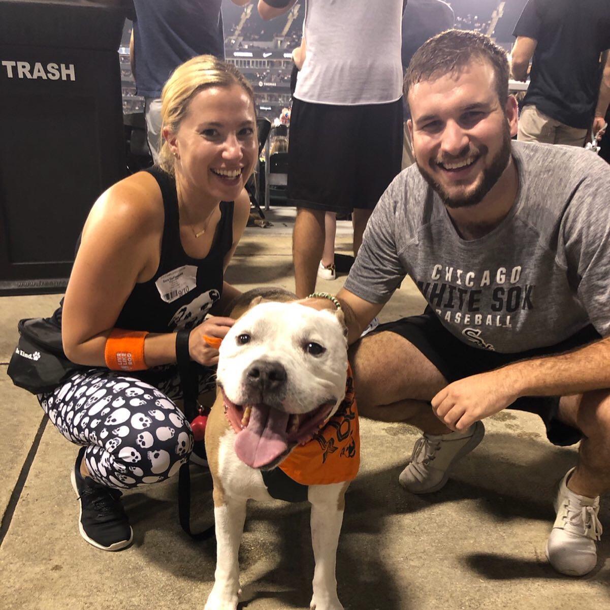 We took Rocco to a Sox Game for dog day!