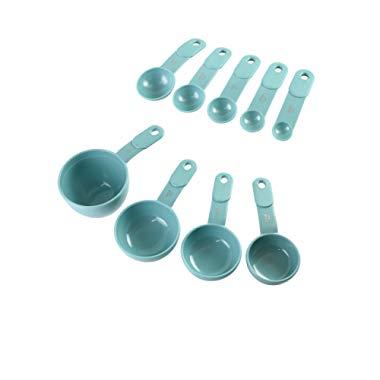 8-Piece Measuring Cup & Spoon Set, Aqua