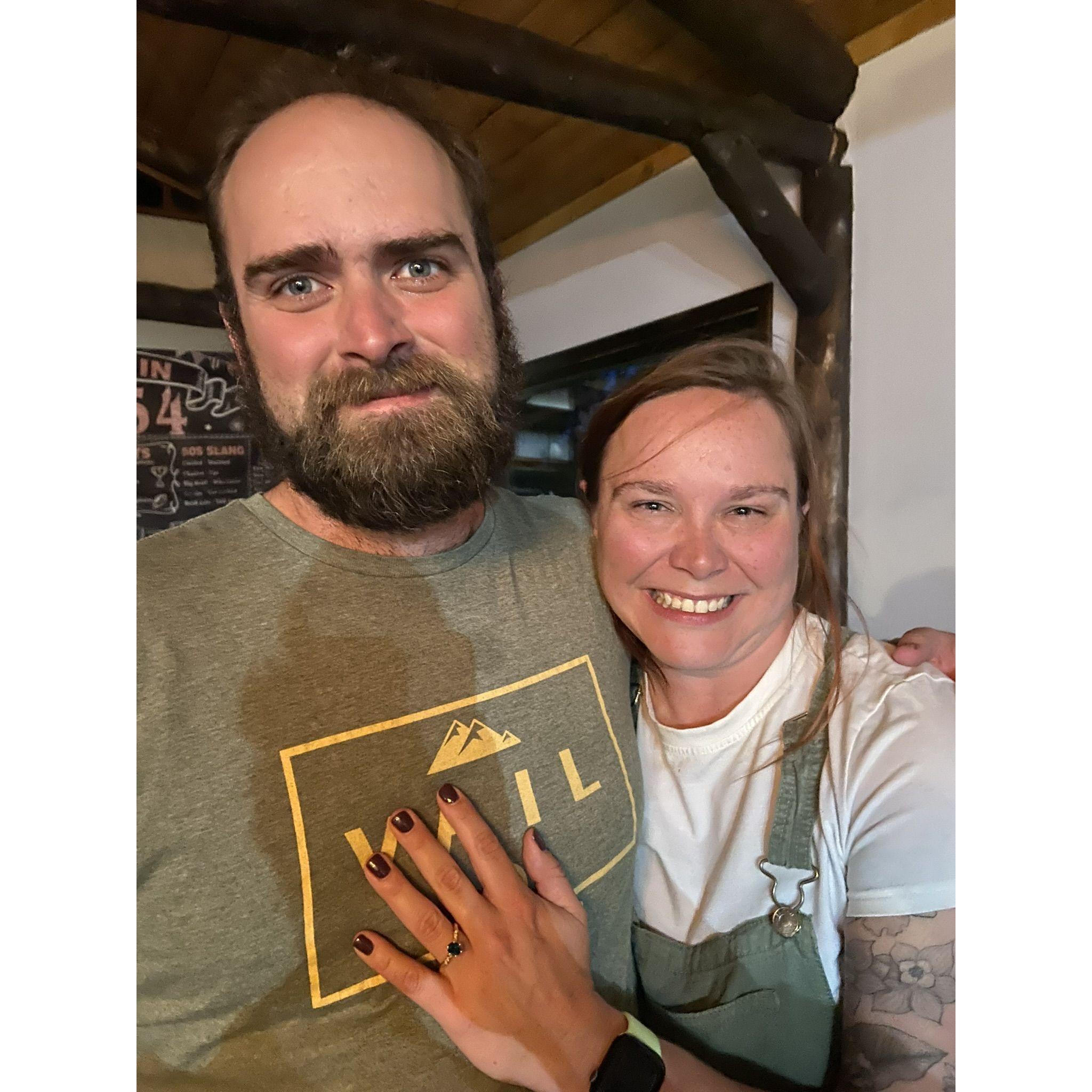 Right after James proposed!