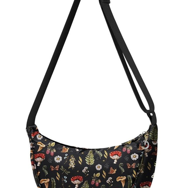 Gemfit Crescent Crossbody Bags for Women - Nylon Small Crescent Shoulder Bags for Women Teen Girl Cute for Travel