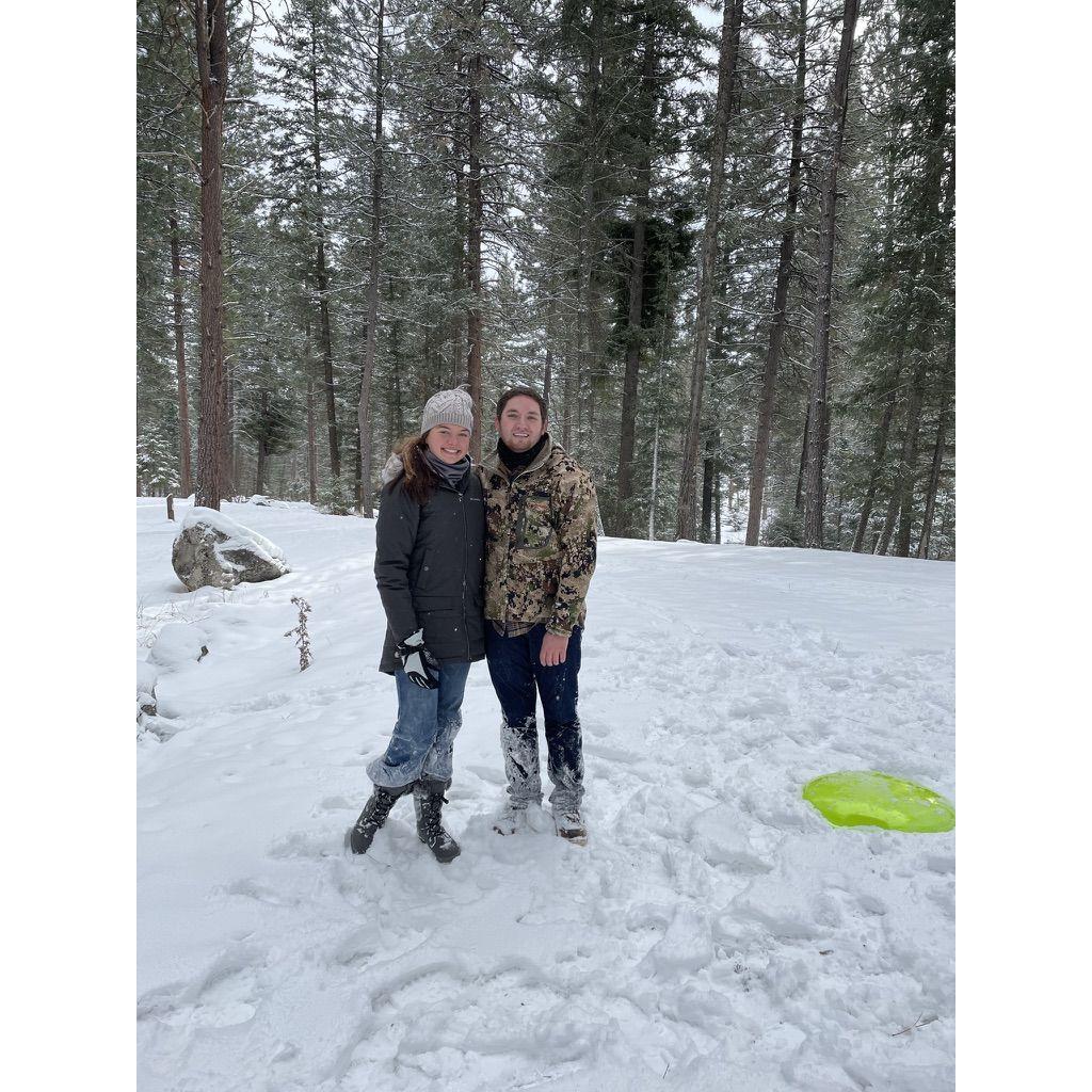 Chris and Amanda's first Christmas in Montana in 2021 to visit Chris' parents Lynnette and Greg.