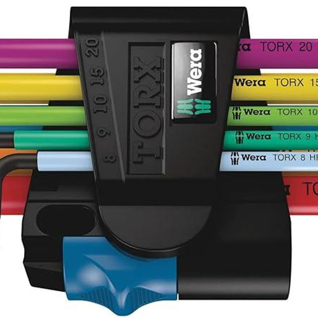 Wera 05024179001 Torx L-Key Set 967 Sl/9 with Holding Function,MULTI