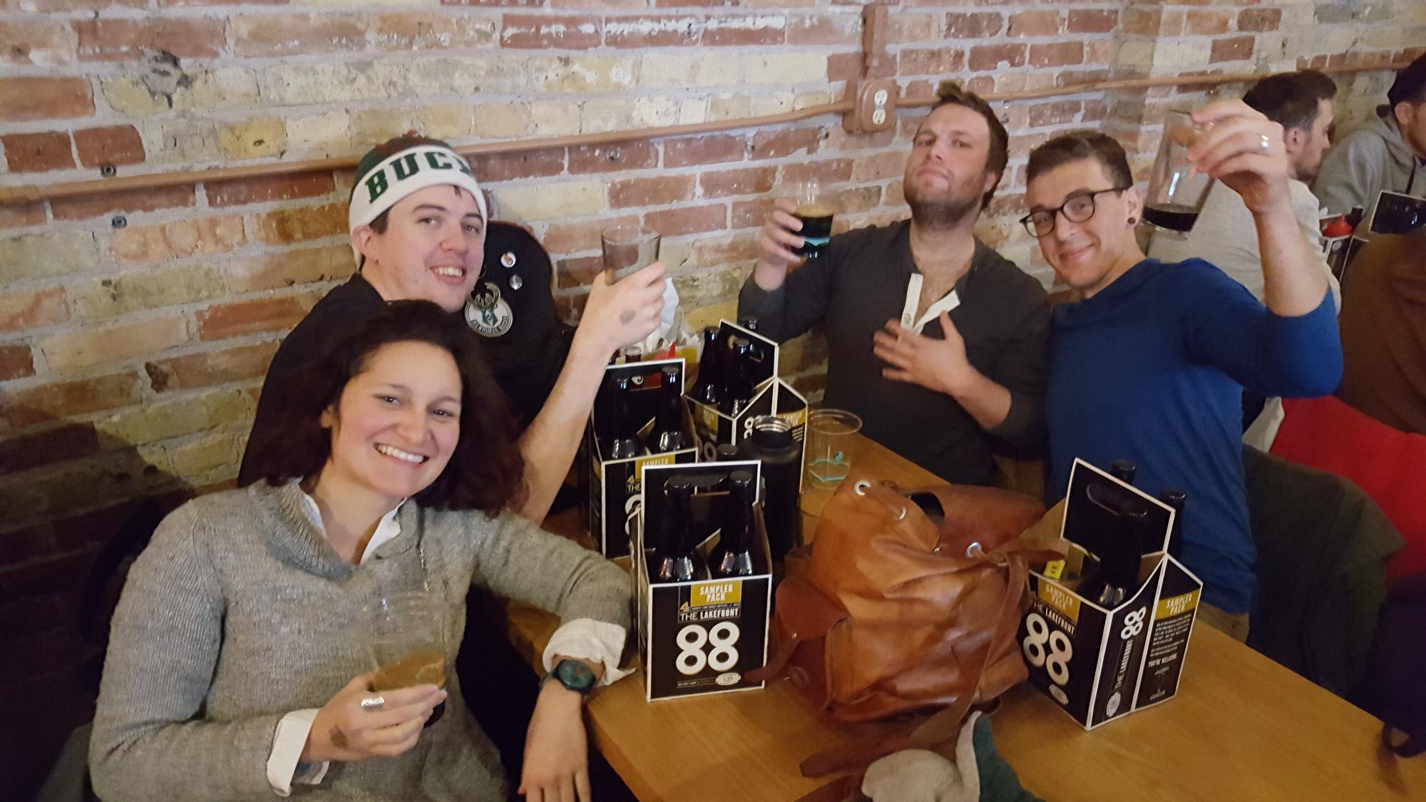 Black Friday 2016 at Lakefront Brewery. Some people wait in line at stores at 3 am and others wait in line at breweries for exclusive bourbon barrel aged imperial stout!