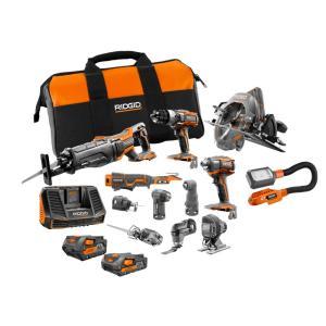 18-Volt Lithium-Ion Cordless 12-Piece Combo Kit with (1) 4.0 Ah Battery, (1) 2.0 Ah Battery, Charger, and Bag
