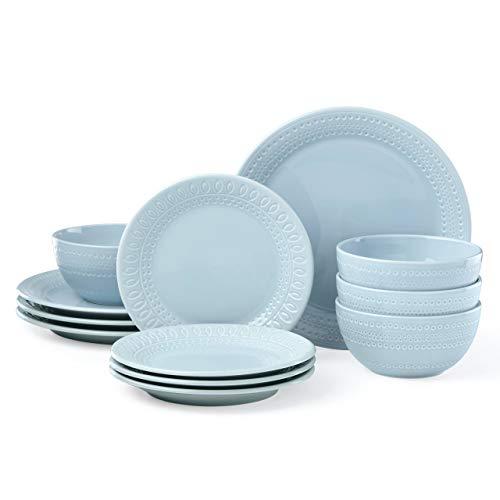 Kate Spade New York 889114 Willow Drive Blue 12 Piece dinnerware Set