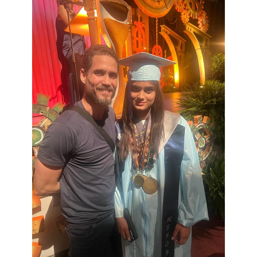 Groom in daugther's graduation