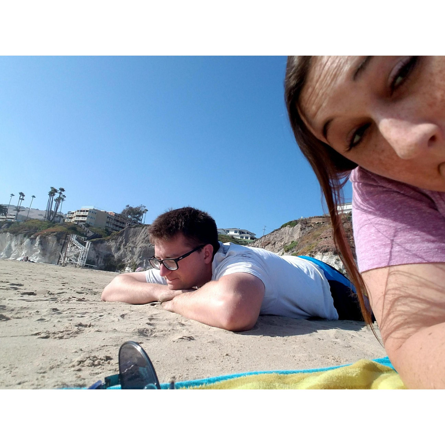 I think this was our first photo together.  Don't think Jon realized I was sneaking a photo!