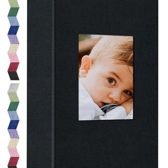 Popotop Photo Album 4x6-300 Photos Linen Cover Photo Books with 300 Horizontal Pockets,Slip-in Picture Albums for Family Wedding Anniversary Baby Vacation Pictures