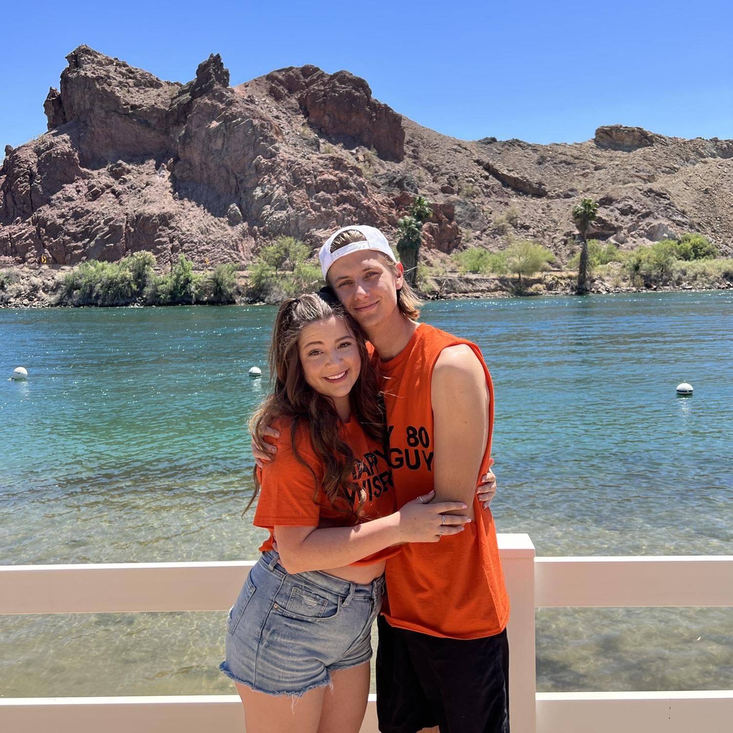 Tan and Bell at the river (2022)