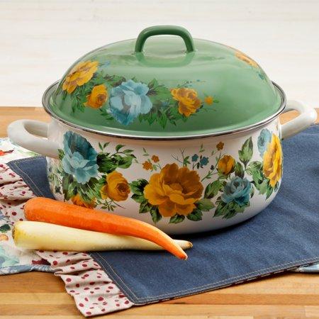 The Pioneer Woman Enamel 4 Quart Rose Shadow Dutch Oven