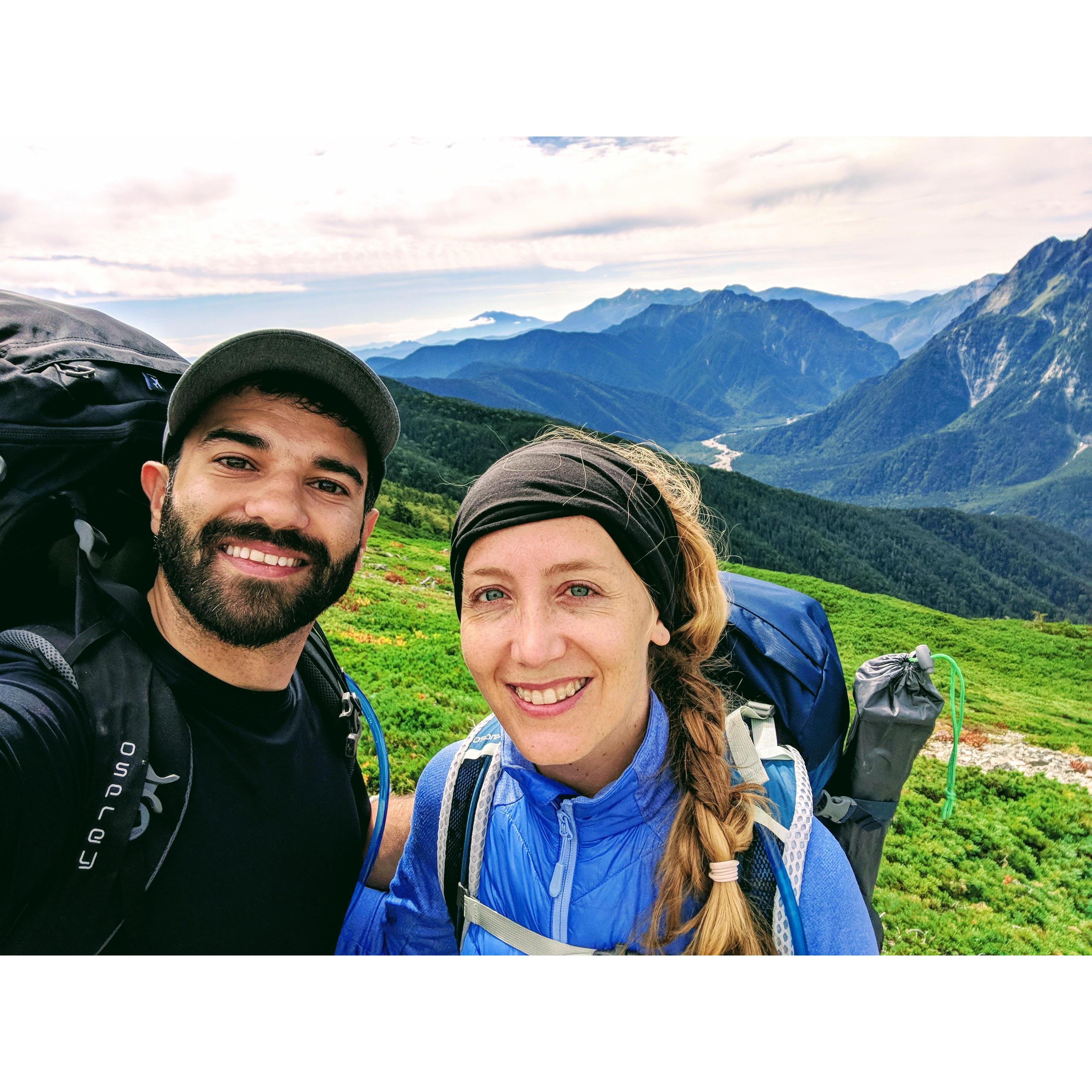 Our first backpacking trip together. Kamikoche, Japan.