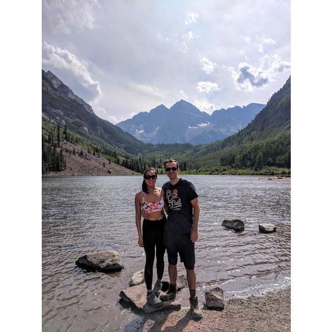 Hiking Maroon Bells in Colorado (the altitude wasn't great but the views were gorgeous!)