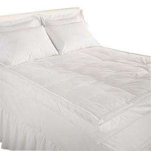 Luxury 5 Inch Down Pillowtop Featherbed White - Blue Ridge Home Fashions