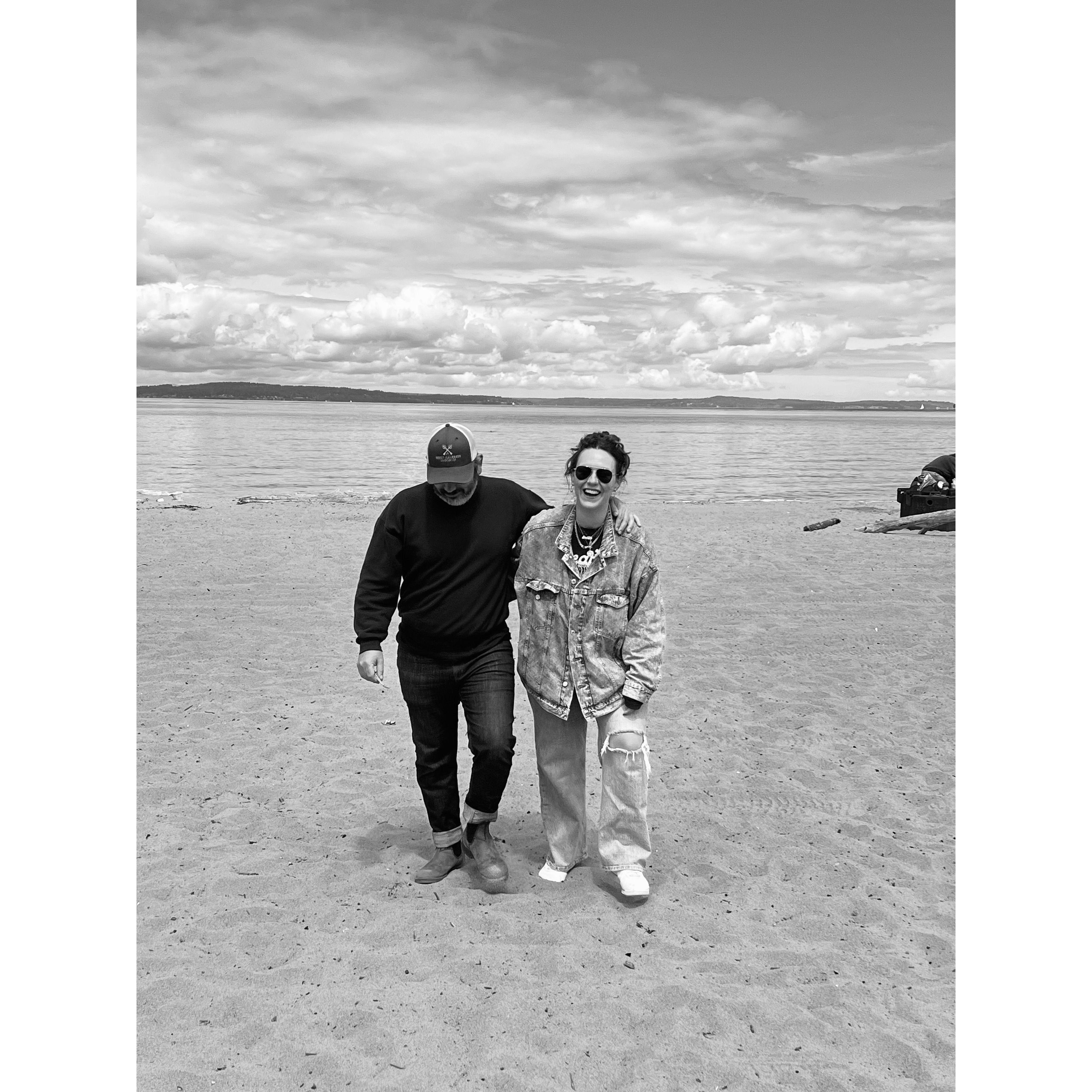 Our first steps as an officially ENGAGED couple!