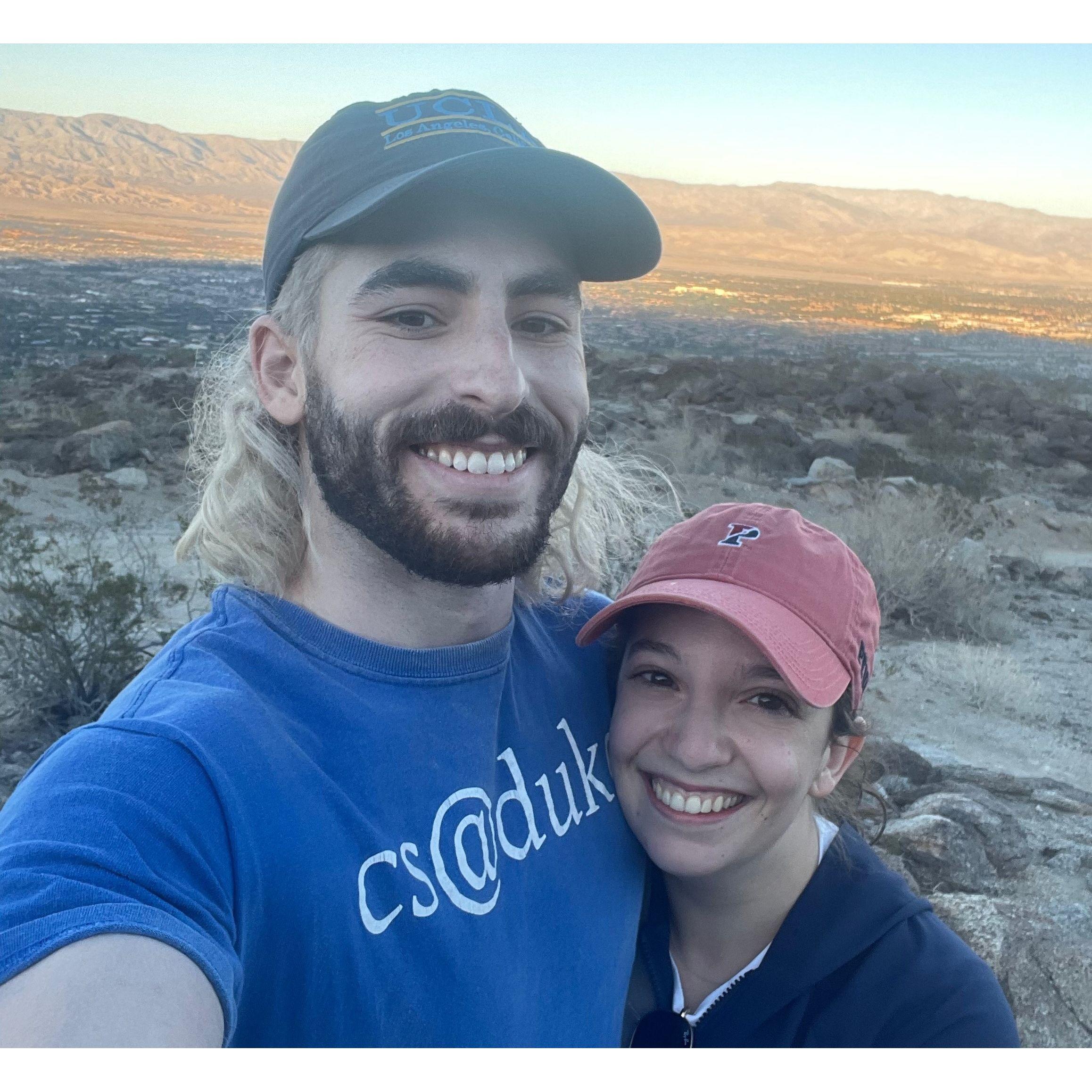 Post-engagement selfie in Palm Springs, 2022