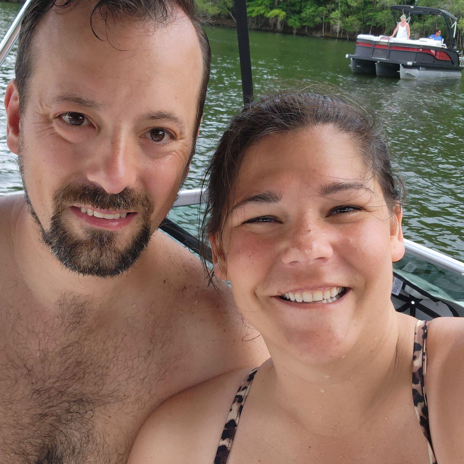 First time Brad took Dianna on the boat!