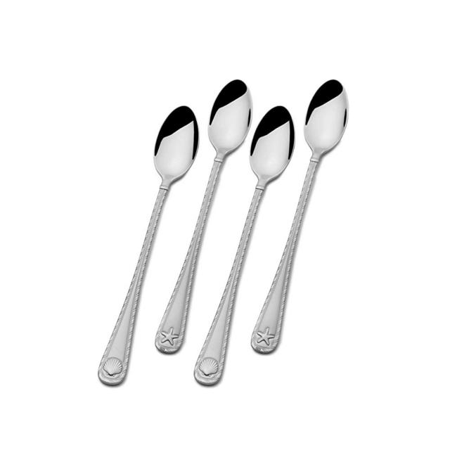 Towle Living Antigua Frost Iced Beverage Spoons, Set Of 4, Stainless Steel