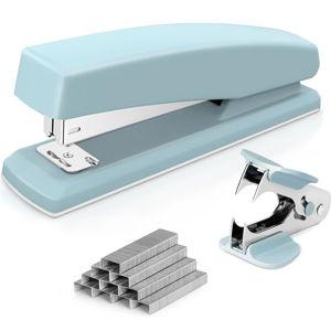 Deli Stapler, Desktop Staplers, 25 Sheet Capacity, Includes 1000 Staples and Staple Remover, Blue
