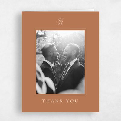 Tuscany, Orange Wedding Thank You - Twila Photo