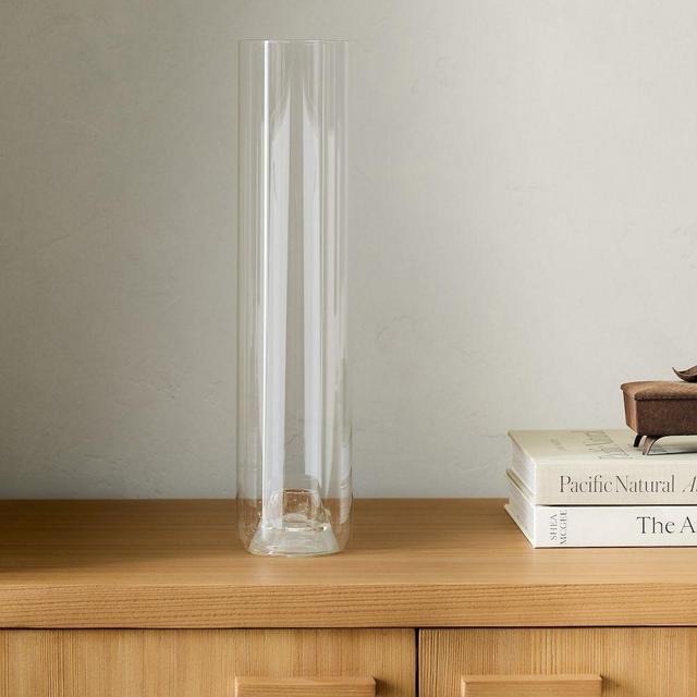 Glenda Glass Taper Hurricane, 15"H