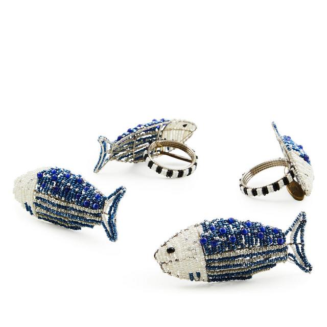 Mackenzie-Childs Go Fish Napkin Rings, Set of 4