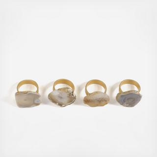 Agate Napkin Ring, Set of 4