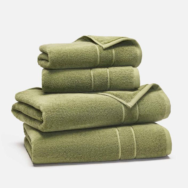 Super-Plush Turkish Cotton Bath Towel Bundle in Fresh Moss