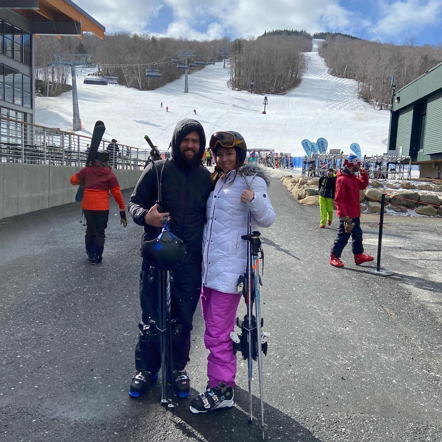 Skiing on our third year anniversary!