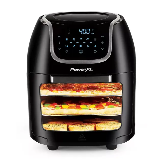 PowerXL 10 qt. Vortex Air Fryer Pro in Black