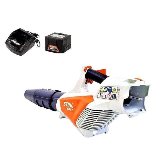 Stihl BGA 57 Compact Battery Blower with AK 20 and AL 101, White / Black