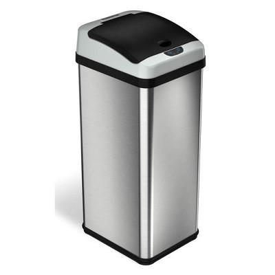 iTouchless IT13RX 13 Gallon Touchless Kitchen Garbage Trash Can, Stainless Steel