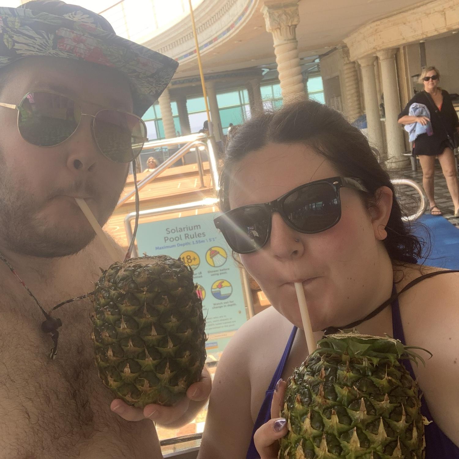 Still thinking about this pineapple drink on the Caribbean cruise..