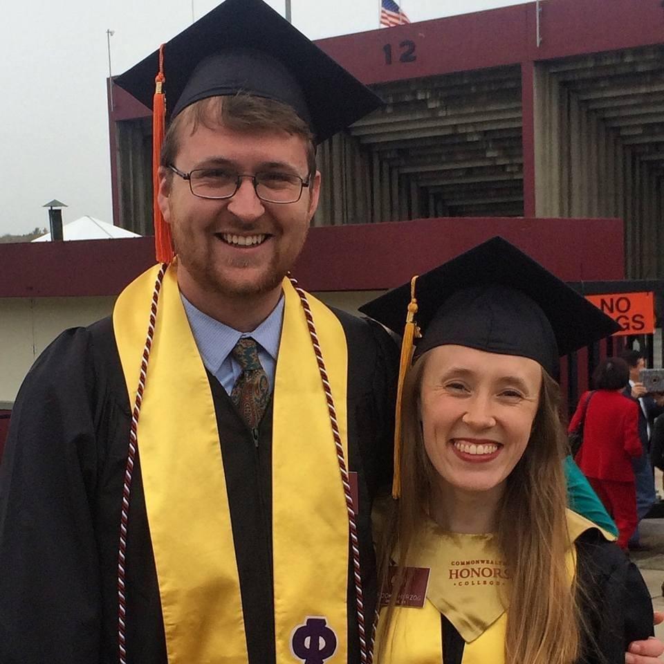 UMass Graduation 2016. Honestly it's a miracle we found each other in the crowd to get this picture.